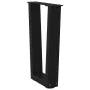 Patas para mesa de comedor en forma de V 2 uds acero negro by , Table legs - Ref: Foro24-4012620, Price: 50,60 €, Discount: %