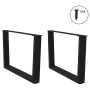 Patas para mesa de comedor forma V 2 uds negro 70x(42-43,3) cm by , Table legs - Ref: Foro24-4012636, Price: 71,23 €, Discoun...