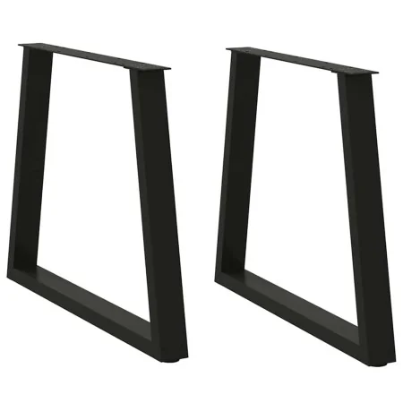 Patas para mesa de comedor en forma de V 2 uds acero negro by , Table legs - Ref: Foro24-4012572, Price: 88,48 €, Discount: %