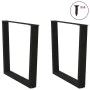 Patas para mesa de comedor en forma de V 2 uds acero negro by , Table legs - Ref: Foro24-4012648, Price: 89,61 €, Discount: %