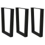 Patas para mesa de comedor en forma de V 3 uds acero negro by , Table legs - Ref: Foro24-4012660, Price: 121,87 €, Discount: %