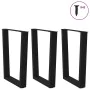 Patas para mesa de comedor en forma de V 3 uds acero negro by , Table legs - Ref: Foro24-4012660, Price: 121,87 €, Discount: %