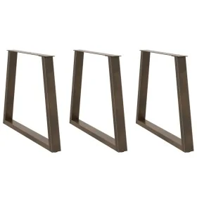 Patas para mesa de comedor en forma de V 3 uds acero natural by , Table legs - Ref: Foro24-4012587, Price: 142,86 €, Discount: %