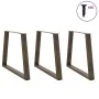 Patas para mesa de comedor en forma de V 3 uds acero natural by , Table legs - Ref: Foro24-4012587, Price: 142,86 €, Discount: %