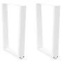 Patas para mesa de comedor en forma de V 2 uds acero blanco by , Table legs - Ref: Foro24-4012641, Price: 92,15 €, Discount: %