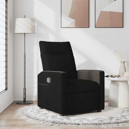 Sillón reclinable de tela negro de , Sillones - Ref: Foro24-4104827, Precio: 187,70 €, Descuento: %