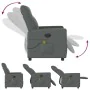 Sillón de masaje reclinable de tela gris oscuro de , Sillones - Ref: Foro24-4104833, Precio: 204,42 €, Descuento: %
