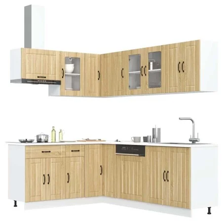 Mueble cocina Lucca roble sonoma 11 pzas madera contrachapada de , Armarios de cocina - Ref: Foro24-3314894, Precio: 686,94 €...