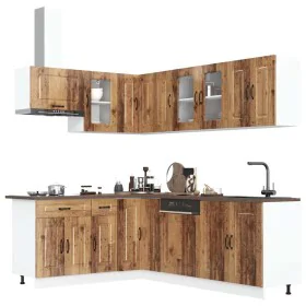 Mueble cocina Kalmar madera vieja 11 pzas madera contrachapada by , Kitchen cabinets - Ref: Foro24-3314889, Price: 720,37 €, ...