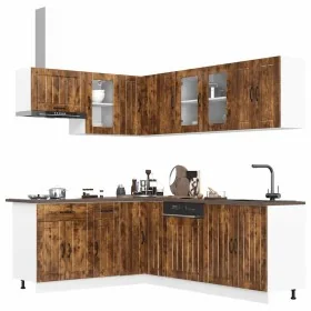 Mueble cocina Lucca roble ahumado 11 pzas madera contrachapada by , Kitchen cabinets - Ref: Foro24-3314896, Price: 697,03 €, ...