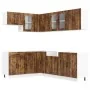Mueble cocina Lucca roble ahumado 11 pzas madera contrachapada de , Armarios de cocina - Ref: Foro24-3314896, Precio: 697,47 ...