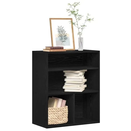 Estantería madera ingeniería negra 60x30x71,5 cm de , Librerías y estanterías - Ref: Foro24-860311, Precio: 51,95 €, Descuent...