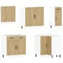 Mueble cocina Lucca roble sonoma 11 pzas madera contrachapada von , Küchenschränke - Ref: Foro24-3314924, Preis: 707,70 €, Ra...