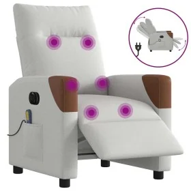 Sillón reclinable de masaje eléctrico tela gris nube by , Armchairs - Ref: Foro24-3323997, Price: 254,84 €, Discount: %