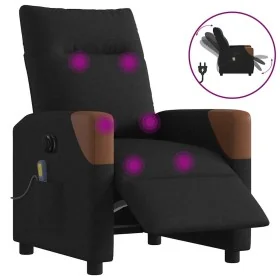 Sillón reclinable de masaje eléctrico tela negro by , Armchairs - Ref: Foro24-3324000, Price: 257,03 €, Discount: %