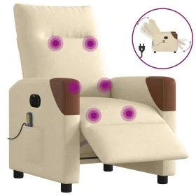 Sillón reclinable de masaje eléctrico tela color crema von , Sessel - Ref: Foro24-3324002, Preis: 240,22 €, Rabatt: %