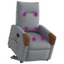 Sillón de masaje reclinable de pie de tela gris claro by , Armchairs - Ref: Foro24-3324014, Price: 288,80 €, Discount: %