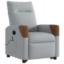 Sillón de masaje reclinable de pie de tela gris claro by , Armchairs - Ref: Foro24-3324014, Price: 288,80 €, Discount: %