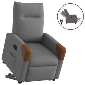 Sillón eléctrico reclinable elevable de tela gris oscuro by , Armchairs - Ref: Foro24-3324023, Price: 336,23 €, Discount: %