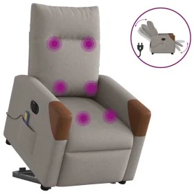 Sillón de masaje eléctrico reclinable elevable tela taupé by , Armchairs - Ref: Foro24-3324035, Price: 340,18 €, Discount: %