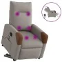 Sillón de masaje eléctrico reclinable elevable tela taupé by , Armchairs - Ref: Foro24-3324035, Price: 340,18 €, Discount: %
