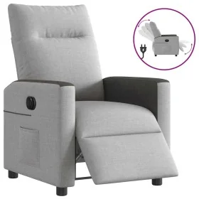 Sillón reclinable eléctrico de tela gris nube by , Armchairs - Ref: Foro24-3324037, Price: 240,85 €, Discount: %