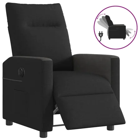 Sillón reclinable eléctrico de tela negro de , Sillones - Ref: Foro24-3324040, Precio: 241,88 €, Descuento: %