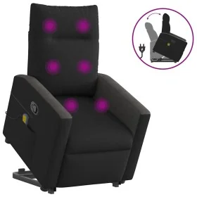 Sillón reclinable de masaje elevable tela negro by , Armchairs - Ref: Foro24-3324061, Price: 289,37 €, Discount: %
