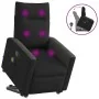 Sillón reclinable de masaje elevable tela negro by , Armchairs - Ref: Foro24-3324061, Price: 289,37 €, Discount: %