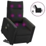 Sillón de masaje eléctrico reclinable elevable tela negro de , Sillones - Ref: Foro24-3324075, Precio: 340,01 €, Descuento: %