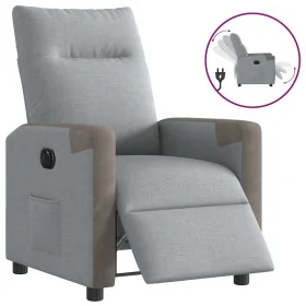 Sillón reclinable eléctrico tela gris claro by , Armchairs - Ref: Foro24-3324080, Price: 242,81 €, Discount: %