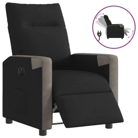 Sillón reclinable eléctrico de tela negro by , Armchairs - Ref: Foro24-3324082, Price: 240,46 €, Discount: %