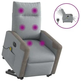 Sillón de masaje eléctrico reclinable elevable tela gris claro by , Armchairs - Ref: Foro24-3324105, Price: 337,89 €, Discoun...