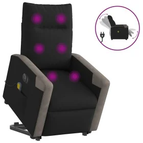 Sillón de masaje eléctrico reclinable elevable tela negro by , Armchairs - Ref: Foro24-3324107, Price: 337,89 €, Discount: %