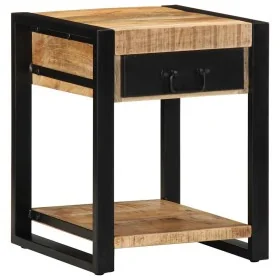 Mesa auxiliar madera maciza de mango rugosa 40x40x50 cm by , Side tables - Ref: Foro24-4015941, Price: 95,97 €, Discount: %