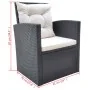 6-piece garden dining set and black synthetic rattan cushions by vidaXL, Garden sets - Ref: Foro24-42643, Price: 691,74 €, Di...