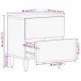 Mesita de noche de madera maciza de mango 40x33,5x46 cm von , Nachttische - Ref: Foro24-4018662, Preis: 62,51 €, Rabatt: %