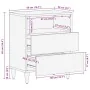 Mesita de noche madera maciza de mango 50x33x60 cm von , Nachttische - Ref: Foro24-4018674, Preis: 66,65 €, Rabatt: %