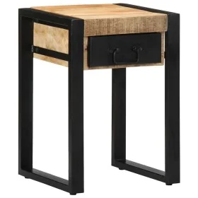Mesa auxiliar madera maciza de mango rugosa 35x35x50 cm by , Side tables - Ref: Foro24-4015943, Price: 80,17 €, Discount: %