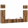 Conjunto de mueble de TV 6 piezas montado la pared madera vieja von , TV-Möbel - Ref: Foro24-3329141, Preis: 268,60 €, Rabatt: %