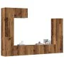 Conjunto de mueble de TV 5 piezas montado la pared madera vieja de , Muebles TV - Ref: Foro24-3329195, Precio: 232,25 €, Desc...