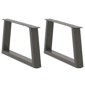 Patas para mesa comedor forma V 2 uds antracita 50x(30-31,3) cm by , Table legs - Ref: Foro24-4012530, Price: 56,70 €, Discou...