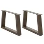 Patas para mesa de comedor en forma de V 2 uds acero natural by , Table legs - Ref: Foro24-4012539, Price: 66,32 €, Discount: %