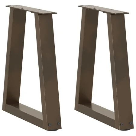 Patas para mesa de comedor forma de V 2 uds acero natural acero by , Table legs - Ref: Foro24-4012547, Price: 60,14 €, Discou...