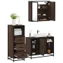 Set de muebles baño 3 pzas madera contrachapada roble marrón de , Muebles de baño - Ref: Foro24-3301034, Precio: 231,69 €, De...
