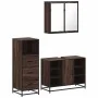 Set de muebles baño 3 pzas madera contrachapada roble marrón de , Muebles de baño - Ref: Foro24-3301034, Precio: 231,69 €, De...