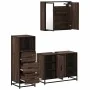 Set de muebles baño 3 pzas madera contrachapada roble marrón de , Muebles de baño - Ref: Foro24-3301034, Precio: 231,69 €, De...