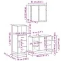 Set de muebles baño 3 pzas madera contrachapada roble marrón de , Muebles de baño - Ref: Foro24-3301034, Precio: 231,69 €, De...