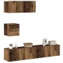 Conjunto de mueble de TV 4 piezas montado la pared madera vieja by , TV Furniture - Ref: Foro24-3329155, Price: 150,19 €, Dis...