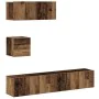 Conjunto de mueble de TV 4 piezas montado la pared madera vieja by , TV Furniture - Ref: Foro24-3329155, Price: 150,19 €, Dis...